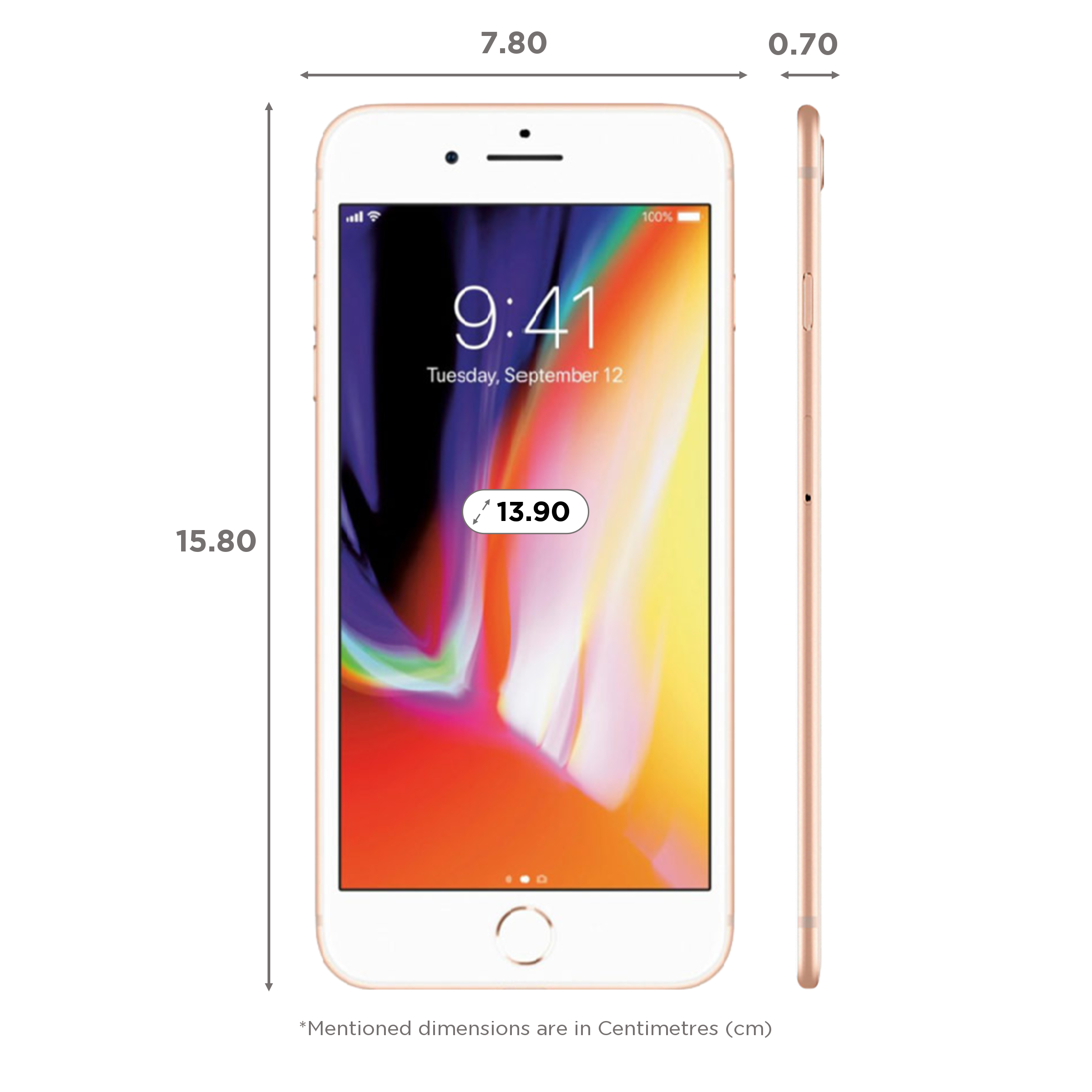 Buy Refurbished Apple iPhone 8 Plus (64GB, Gold) Online - Croma